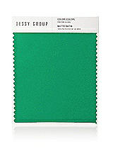 Front View Thumbnail - Pantone Emerald Matte Satin Fabric Swatch