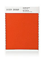 Front View Thumbnail - Tangerine Tango Matte Satin Fabric Swatch