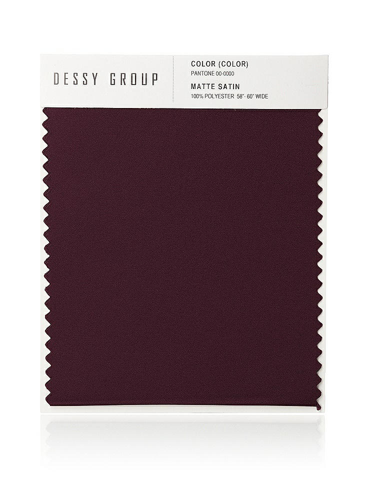 Front View - Bordeaux Matte Satin Fabric Swatch