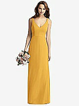 Front View Thumbnail - NYC Yellow Sleeveless V-Back Long Trumpet Gown