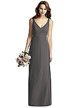 Front View Thumbnail - Caviar Gray Thread Bridesmaid Style Peyton