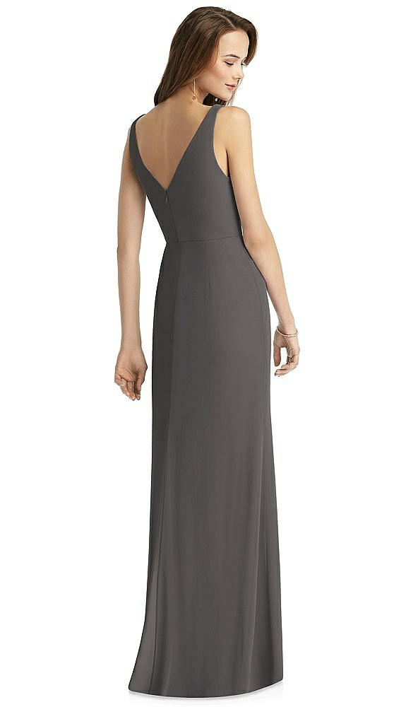 Back View - Caviar Gray Thread Bridesmaid Style Peyton