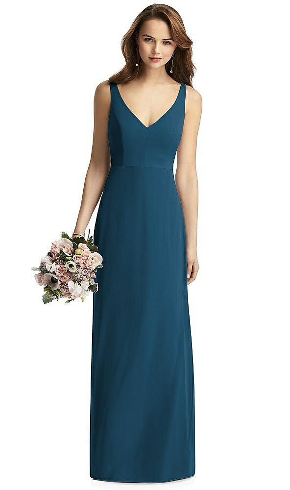 Front View - Atlantic Blue Thread Bridesmaid Style Peyton