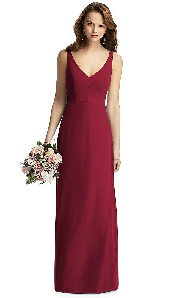 Front View - Burgundy Thread Bridesmaid Style Peyton