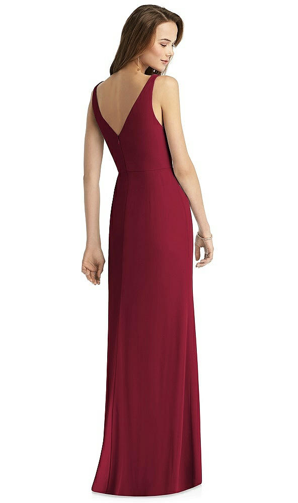 Back View - Burgundy Thread Bridesmaid Style Peyton