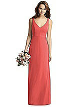 Front View Thumbnail - Perfect Coral Thread Bridesmaid Style Peyton