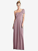 Front View Thumbnail - Dusty Rose Loop Convertible Maxi Dress