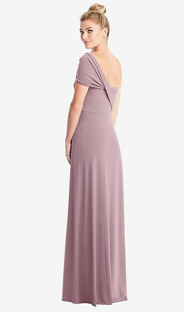 Back View - Dusty Rose Loop Convertible Maxi Dress