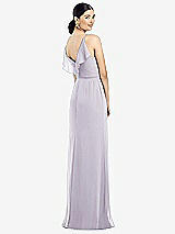 Front View Thumbnail - Moondance Ruffled Back Chiffon Dress with Jeweled Sash