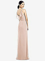 Front View Thumbnail - Cameo Ruffled Back Chiffon Dress with Jeweled Sash