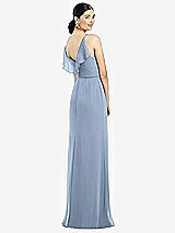 Front View Thumbnail - Cloudy Ruffled Back Chiffon Dress with Jeweled Sash