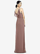 Front View Thumbnail - Sienna Ruffled Back Chiffon Dress with Jeweled Sash