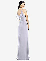 Front View Thumbnail - Silver Dove Ruffled Back Chiffon Dress with Jeweled Sash