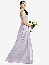 Alt View 1 Thumbnail - Moondance Cold-Shoulder V-Back Chiffon Maxi Dress