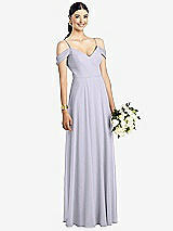 Front View Thumbnail - Silver Dove Cold-Shoulder V-Back Chiffon Maxi Dress