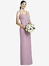 Rear View Thumbnail - Suede Rose Draped Blouson Back Chiffon Maxi Dress