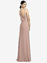 Front View Thumbnail - Neu Nude Draped Blouson Back Chiffon Maxi Dress