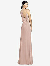 Front View Thumbnail - Toasted Sugar Draped Blouson Back Chiffon Maxi Dress