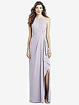 Front View Thumbnail - Moondance Sleeveless Chiffon Dress with Draped Front Slit