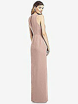 Rear View Thumbnail - Neu Nude Sleeveless Chiffon Dress with Draped Front Slit