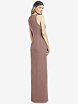 Rear View Thumbnail - Sienna Sleeveless Chiffon Dress with Draped Front Slit