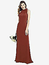 Alt View 1 Thumbnail - Auburn Moon Bow-Neck Open-Back Trumpet Gown