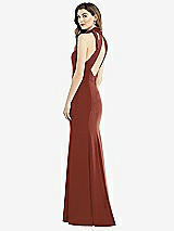 Front View Thumbnail - Auburn Moon Bow-Neck Open-Back Trumpet Gown