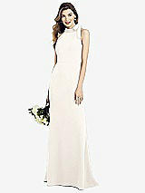 Alt View 1 Thumbnail - Ivory Bow-Neck Open-Back Trumpet Gown