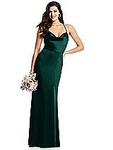 Alt View 1 Thumbnail - Evergreen Cowl-Neck Criss Cross Back Slip Dress