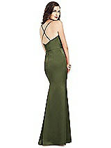 Alt View 3 Thumbnail - Olive Green Cowl-Neck Criss Cross Back Slip Dress