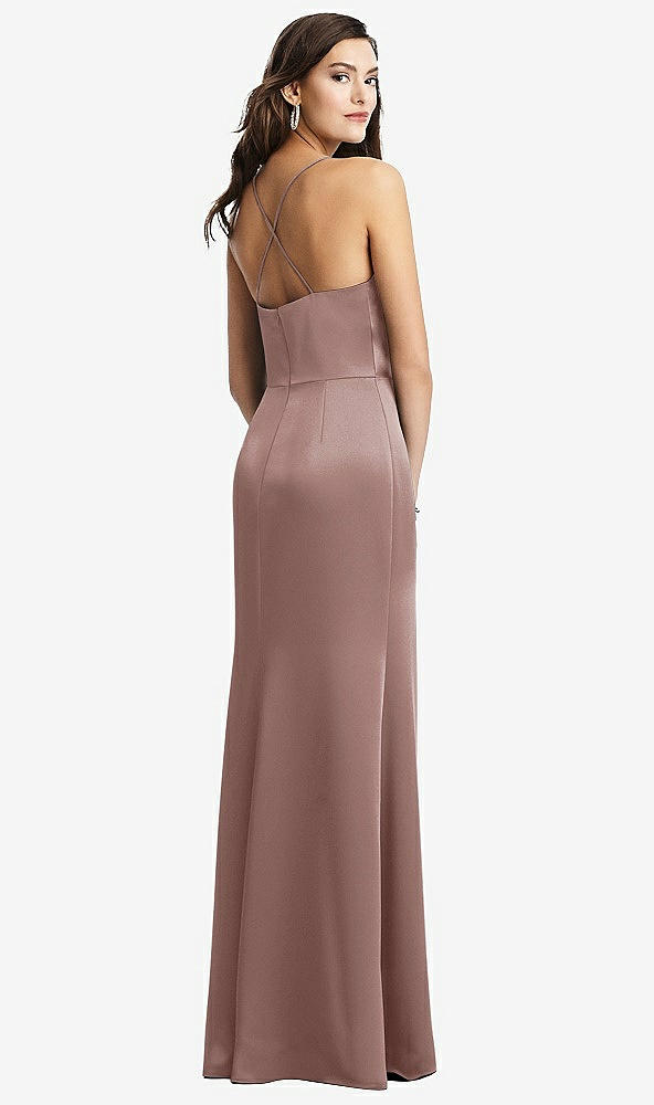 Back View - Sienna Cowl-Neck Criss Cross Back Slip Dress