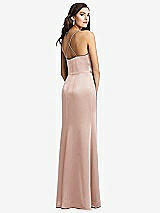 Rear View Thumbnail - Toasted Sugar Cowl-Neck Criss Cross Back Slip Dress