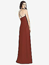 Rear View Thumbnail - Auburn Moon Criss Cross Back Crepe Halter Dress with Pockets