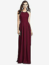 Alt View 1 Thumbnail - Cabernet Criss Cross Back Crepe Halter Dress with Pockets