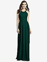 Alt View 1 Thumbnail - Evergreen Criss Cross Back Crepe Halter Dress with Pockets