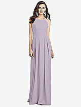 Alt View 1 Thumbnail - Lilac Haze Criss Cross Back Crepe Halter Dress with Pockets