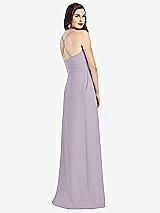 Rear View Thumbnail - Lilac Haze Criss Cross Back Crepe Halter Dress with Pockets