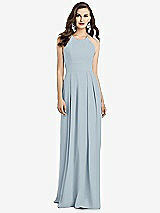 Alt View 1 Thumbnail - Mist Criss Cross Back Crepe Halter Dress with Pockets