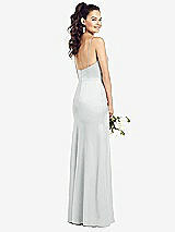 Rear View Thumbnail - Sterling Slim Spaghetti Strap Wrap Bodice Trumpet Gown