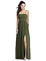 Front View Thumbnail - Olive Green Thread Bridesmaid UKTH017