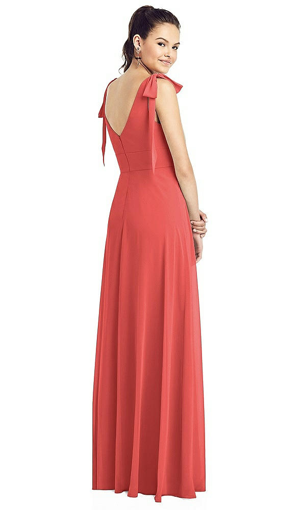 Back View - Perfect Coral Thread Bridesmaid UKTH018