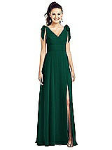 Front View Thumbnail - Hunter Green Thread Bridesmaid UKTH018