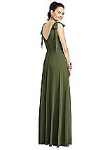 Rear View Thumbnail - Olive Green Thread Bridesmaid UKTH018