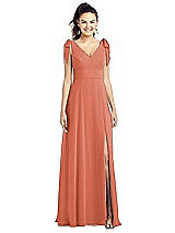 Front View Thumbnail - Terracotta Copper Thread Bridesmaid UKTH018