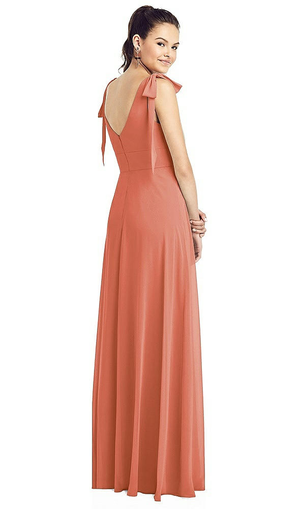 Back View - Terracotta Copper Thread Bridesmaid UKTH018