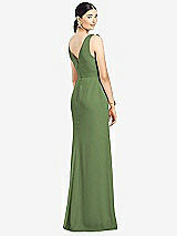 Rear View Thumbnail - Clover Sleeveless Ruffled Wrap Chiffon Gown