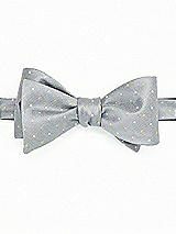 Side View Thumbnail - Platinum/marigold Polka Dot Modern Polka Dot Self-Tie Bow-Tie