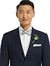 Front View Thumbnail - Willow/vineyard Green/ivory Modern Polka Dot Self-Tie Bow-Tie