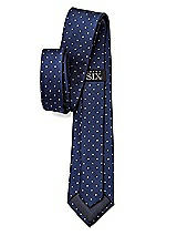 Rear View Thumbnail - Sofia Blue/mist/ivory Modern Polka Dot 3" Necktie