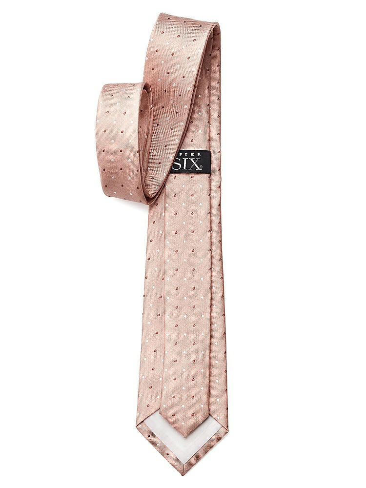 Back View - Toasted Sugar/sienna/ivory Modern Polka Dot 3" Necktie